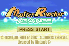 Monster Rancher Advance Title Screen